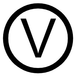 enclosed vegan symbol